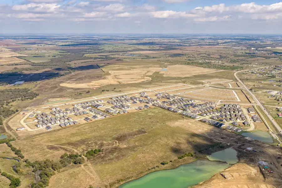 Aerial view of the Creekview Meadows community in Pilot Point, TX, showing layout and nearby surroundings (Image 9).