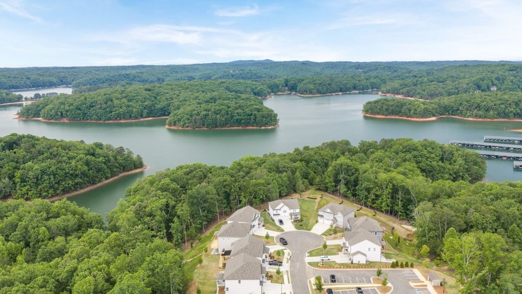 Aerial view of the Falcon Landing community in Gainesville, GA, showing layout and nearby surroundings (Image 10).