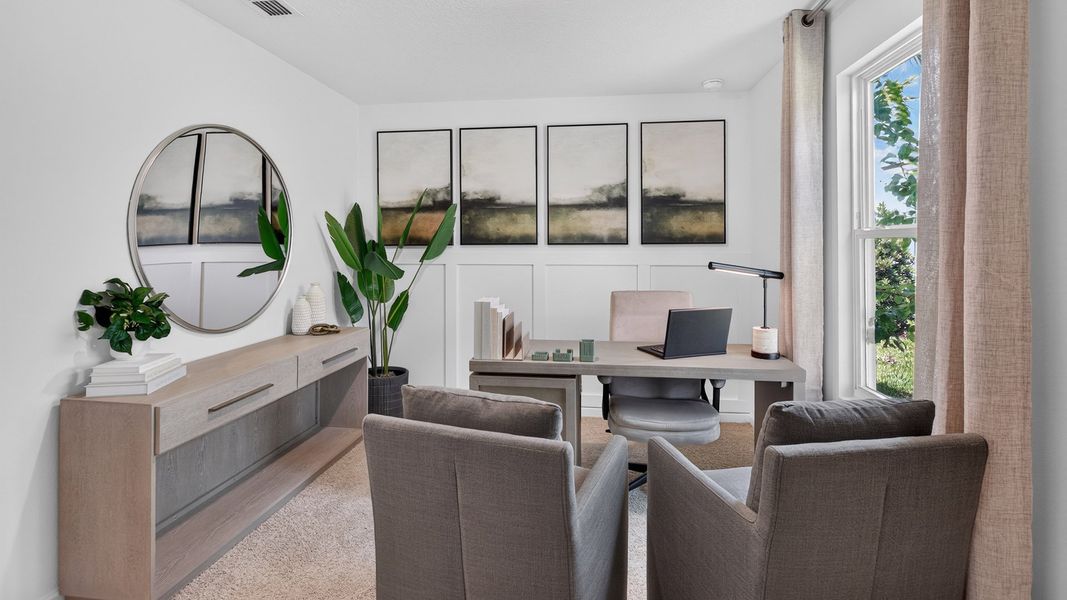 Furnished interior in a model home at Bridle Creek in Jacksonville (Image 31).