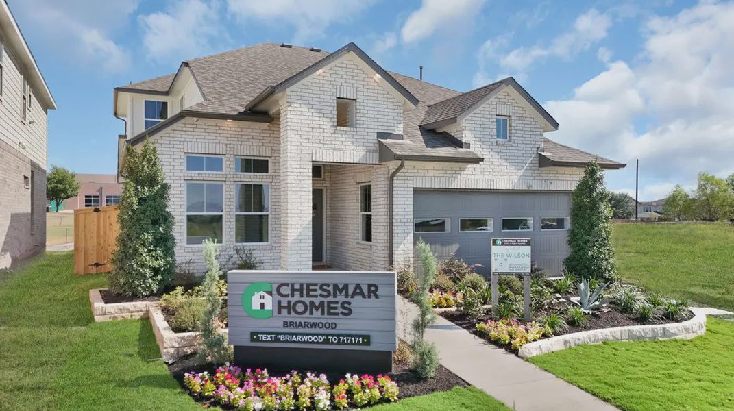 Front exterior of a home in the Briarwood community, located in Elgin, TX (Image 3). Front exterior of a home in the Briarwood community, located in Elgin, TX (Image 3).