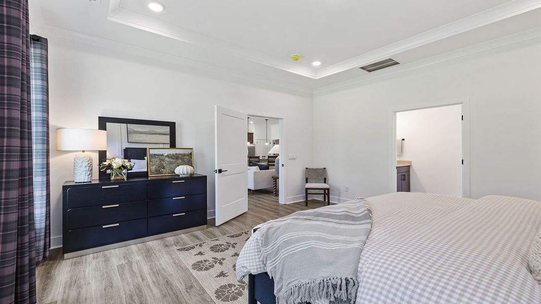 Furnished interior in a model home at Seven Oaks in Greenwood (Image 25).