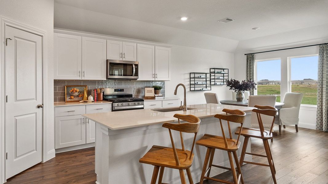 Furnished interior in a model home at Railhead in Cedar Creek (Image 14).