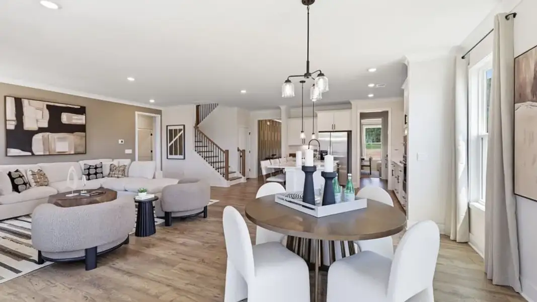 Furnished interior in a model home at Spring Ridge Reserve in Anderson (Image 19).
