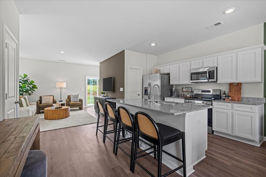 Furnished interior in a model home at Clarke Townes in Anderson (Image 5).