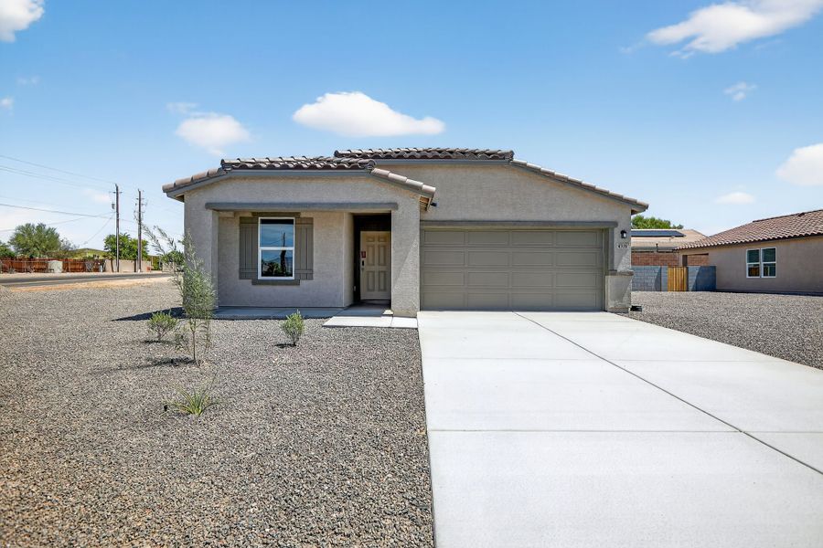 A building with a garage. A building with a garage.