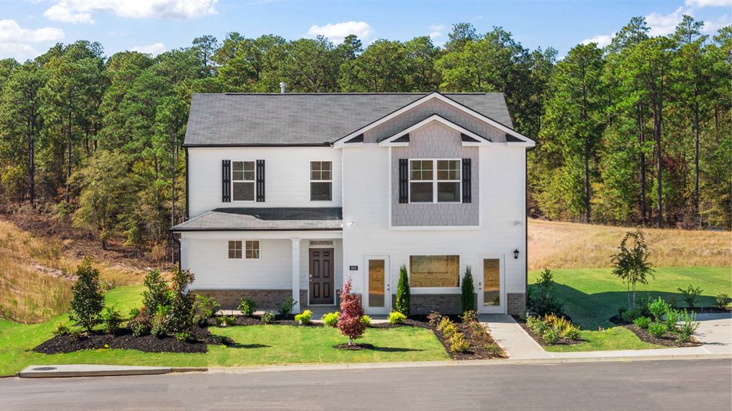 Front exterior of a home in the The Abbey at Trolley Run Station community, located in Aiken, SC (Image 2).
