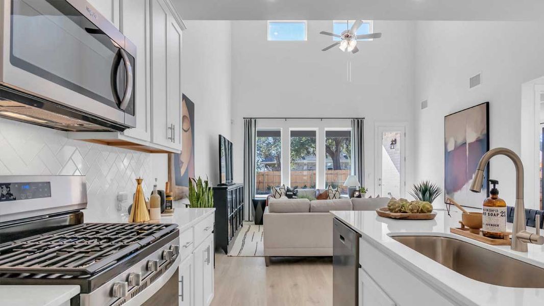Furnished interior in a model home at Rosenbusch Ranch in Leander (Image 29).
