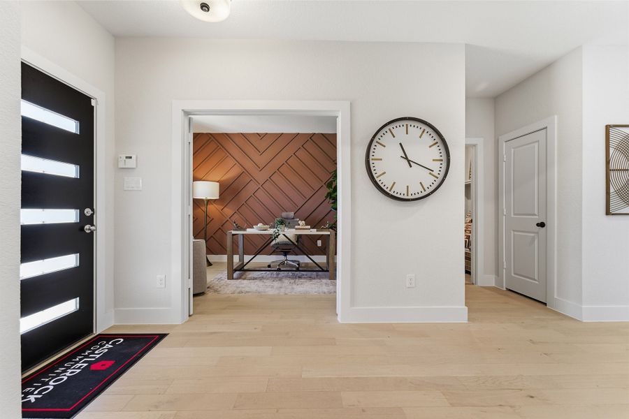 Furnished interior in a model home at Notting Hill in Converse (Image 6).