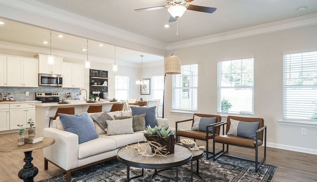 Furnished interior in a model home at Beverly Place in Four Oaks (Image 13).