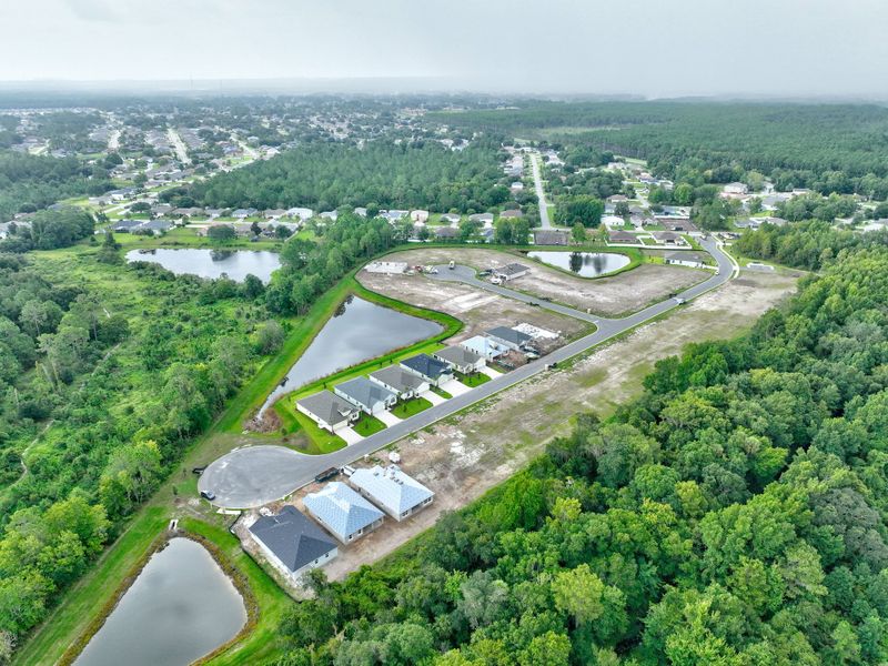 Aerial view of the Matanzas Cove community in Palm Coast, FL, showing layout and nearby surroundings (Image 1). Aerial view of the Matanzas Cove community in Palm Coast, FL, showing layout and nearby surroundings (Image 1).