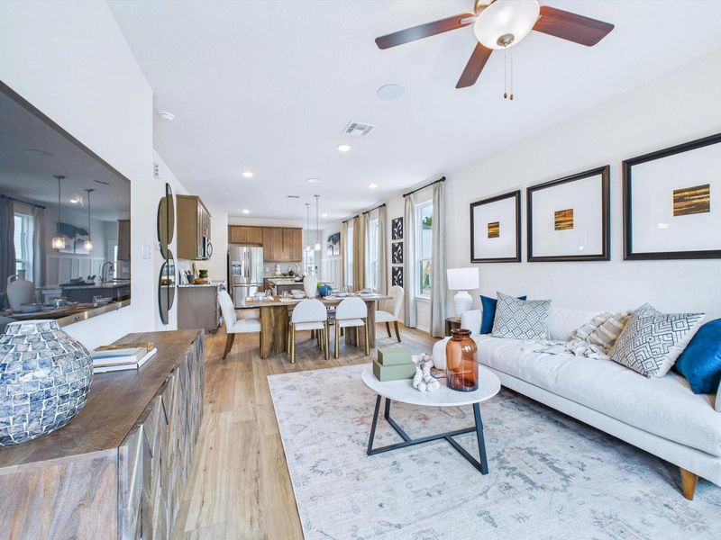 Furnished interior in a model home at Cedar Heights in San Antonio (Image 18).