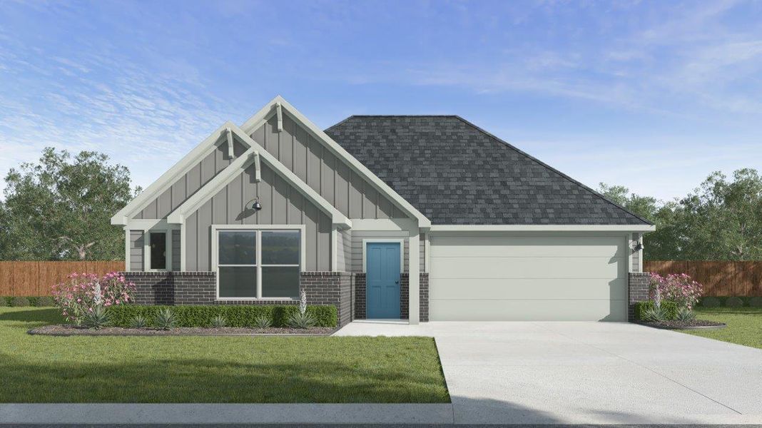 Front exterior of a home in the Grand Lake community, located in Snook, TX (Image 7).