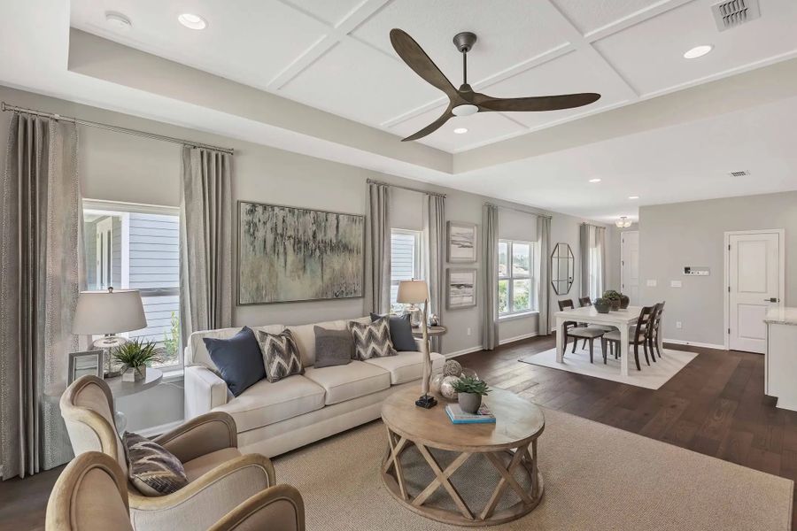 Furnished interior in a model home at Wilford Preserve 50' in Orange Park (Image 5).