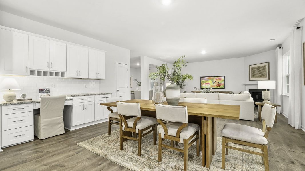 Furnished interior in a model home at The Estates at Edinborough in Gibsonville (Image 14).