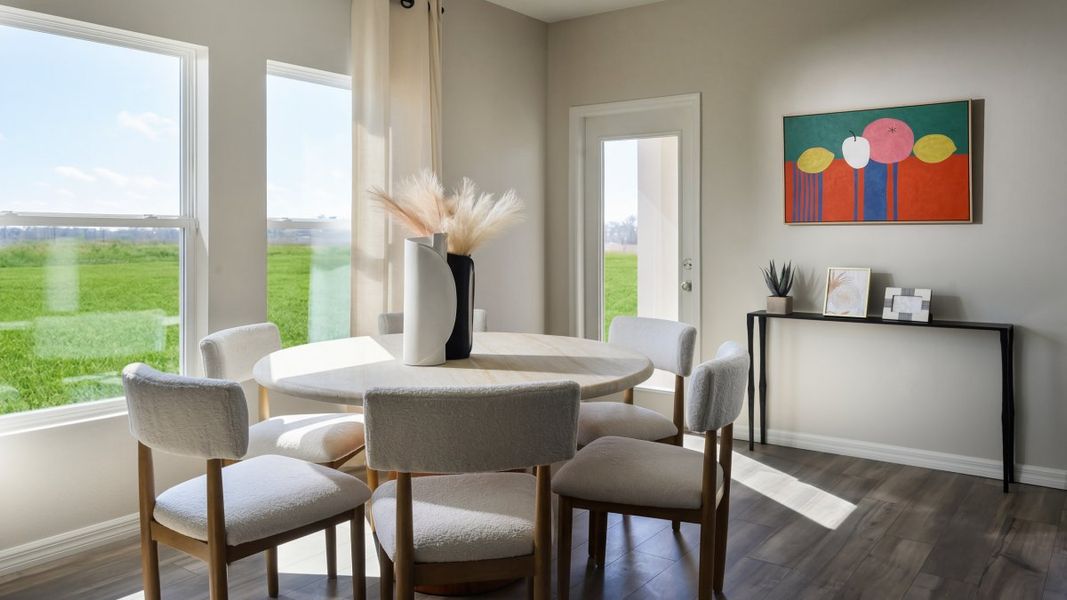 Furnished interior in a model home at Pasadena Ridge in Zephyrhills (Image 7).