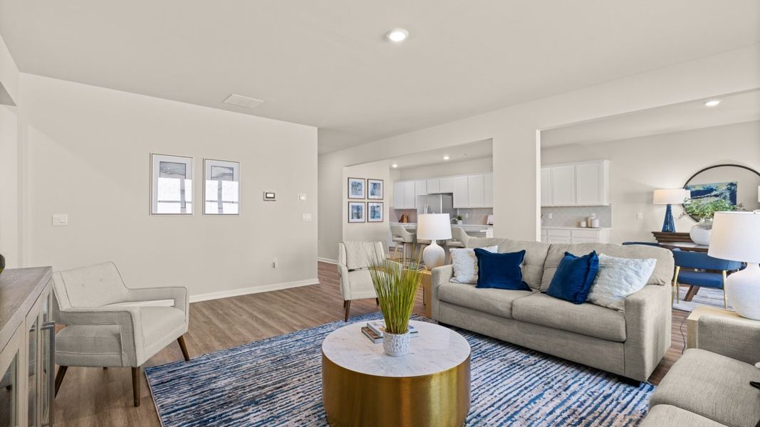 Furnished interior in a model home at Brooks Station in Dacula (Image 27). Furnished interior in a model home at Brooks Station in Dacula (Image 27).