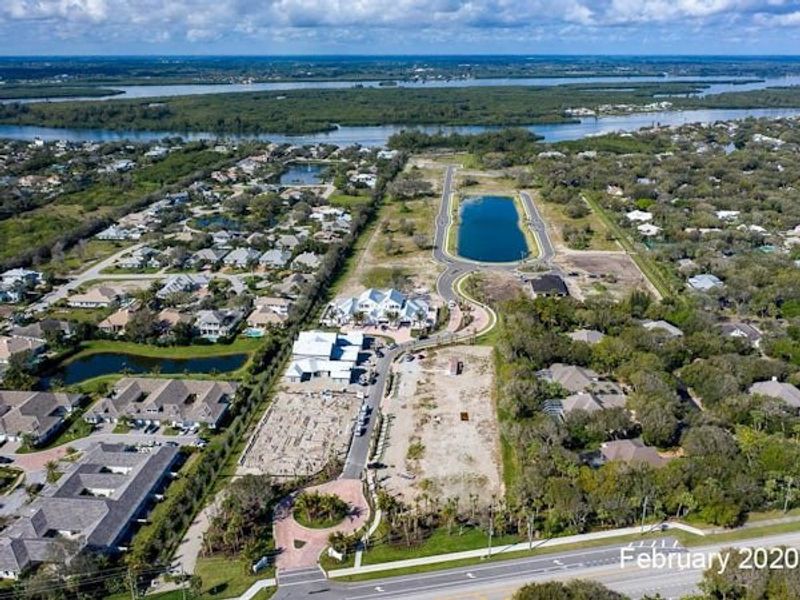 Aerial view of the The Strand community in Vero Beach, FL, showing layout and nearby surroundings (Image 62).
