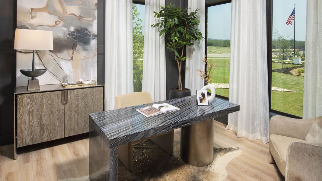 Furnished interior in a model home at George's Ranch Acre in Boerne (Image 7). Furnished interior in a model home at George's Ranch Acre in Boerne (Image 7).