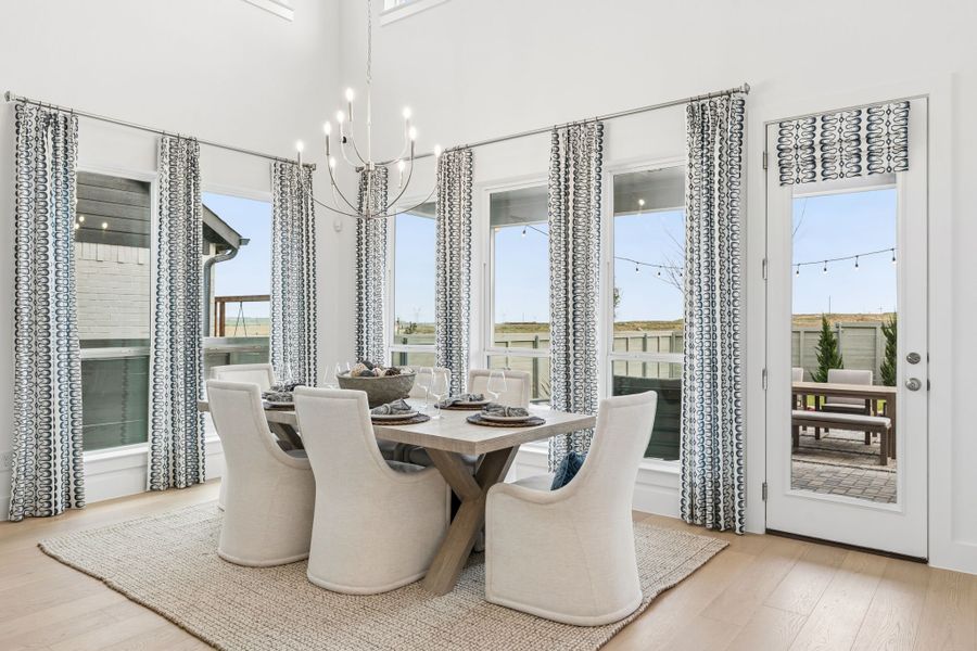 Furnished interior in a model home at Landmark in Denton (Image 26).