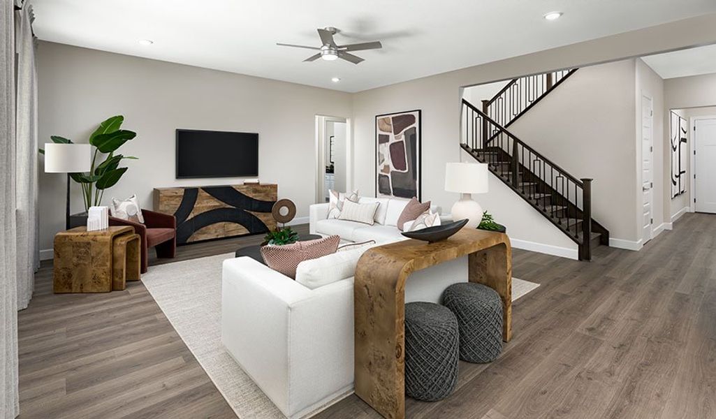 Furnished interior in a model home at Bongard Estates in Clermont (Image 8).