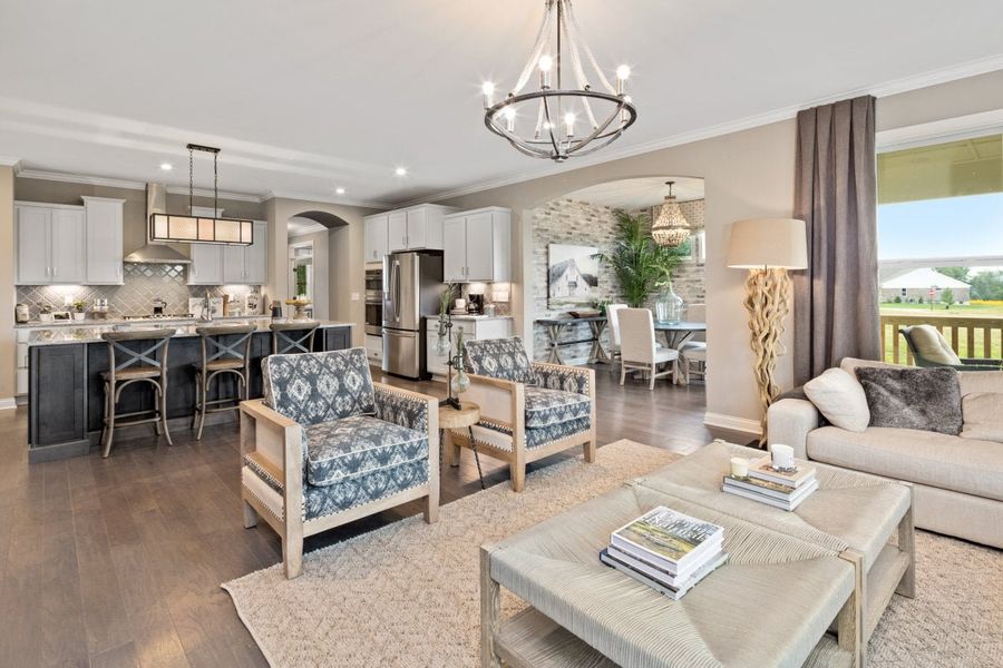 Furnished interior in a model home at Brookshale in Ball Ground (Image 6).