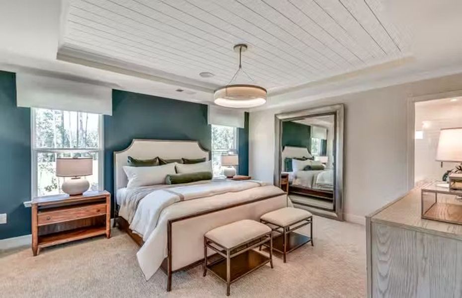 Furnished interior in a model home at Woodbridge Estates in McDonough (Image 43).