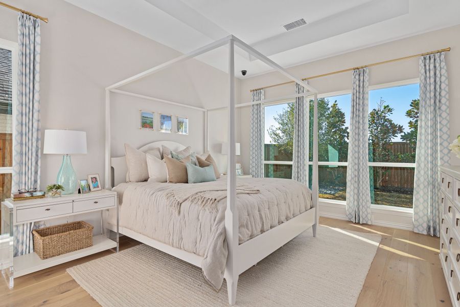 Furnished interior in a model home at Sweetgrass 50s in Haslet (Image 31).