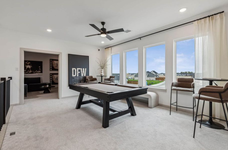 Furnished interior in a model home at Cross Creek Meadows in Celina (Image 35). Furnished interior in a model home at Cross Creek Meadows in Celina (Image 35).