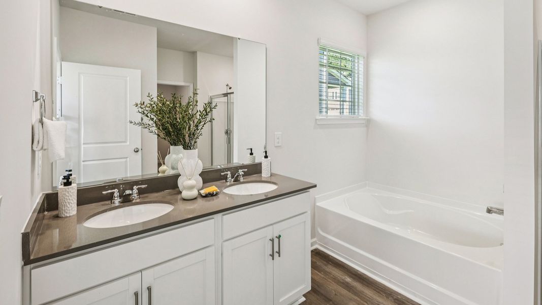 Furnished interior in a model home at Valley View in Waynesville (Image 10).