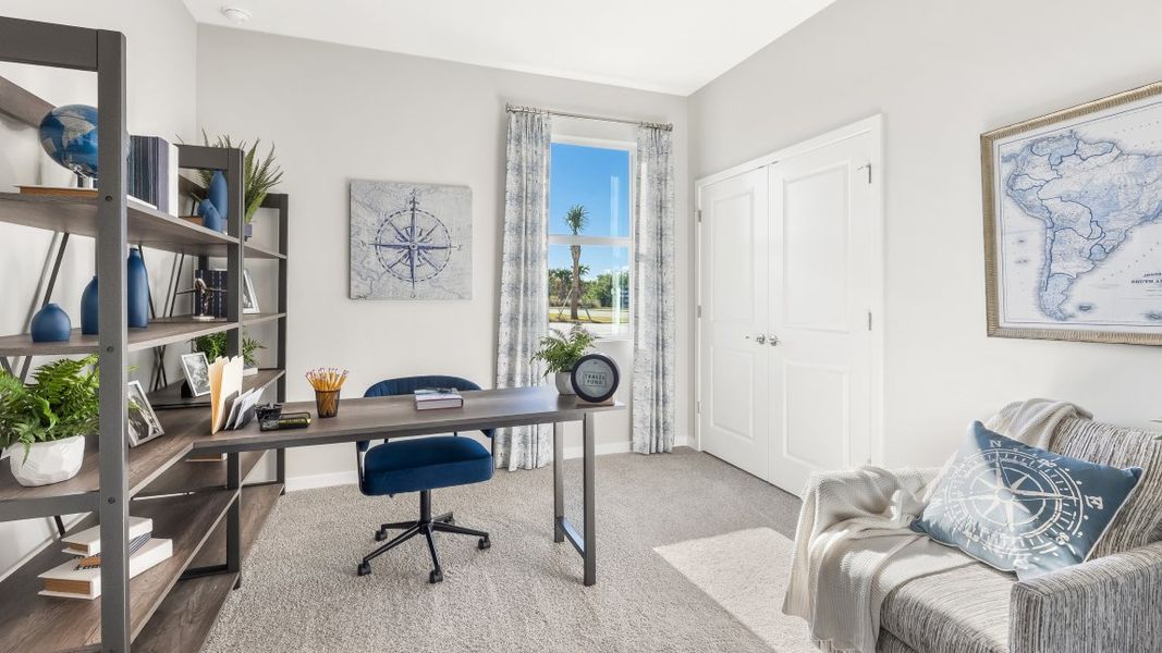 Furnished interior in a model home at Coral Lakes - Tradition & Express in Punta Gorda (Image 25).