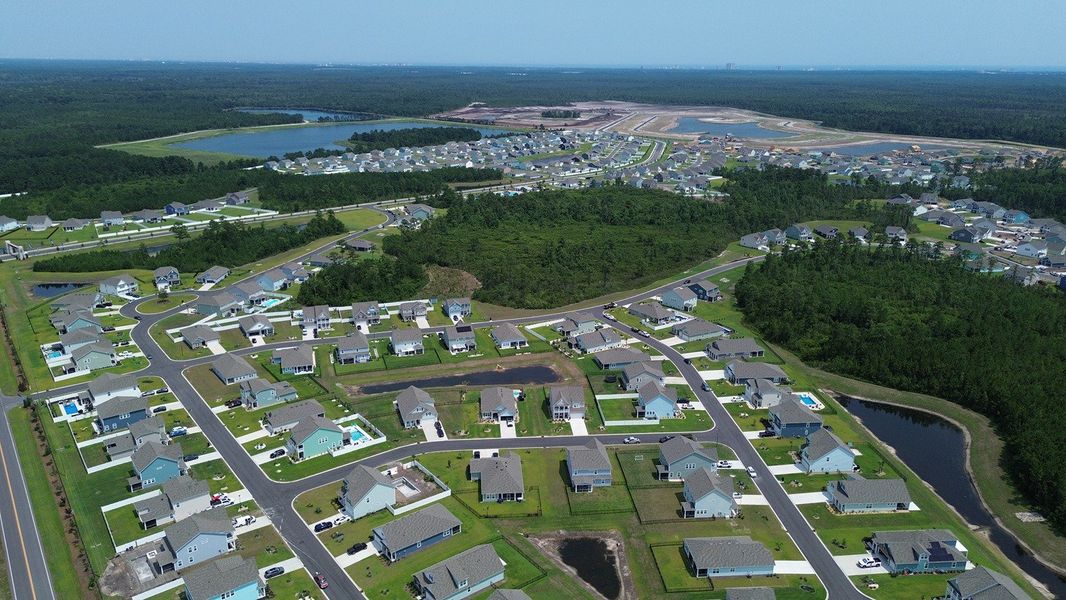 Aerial view of the Auberon Woods community in Conway, SC, showing layout and nearby surroundings (Image 13).