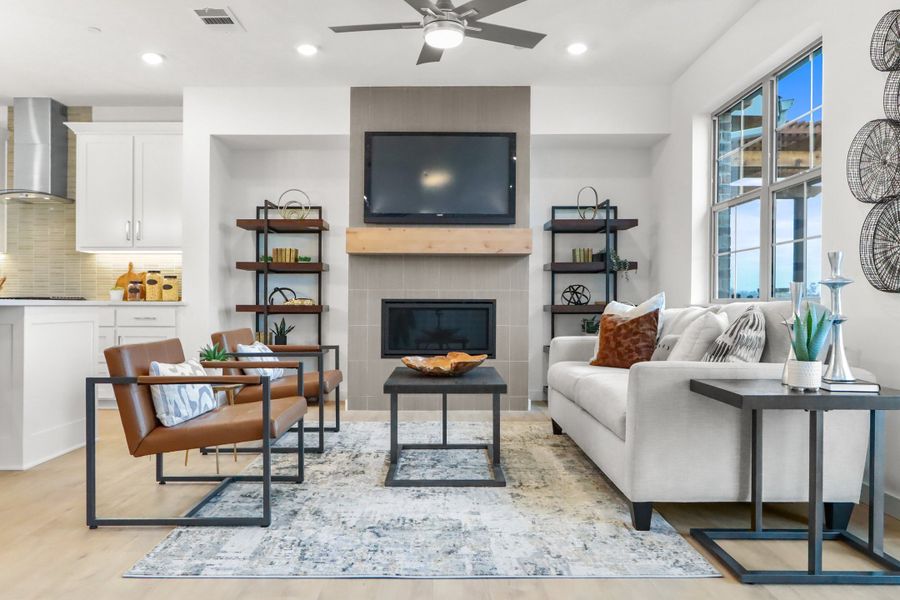 Furnished interior in a model home at The Tribute in The Colony (Image 18).