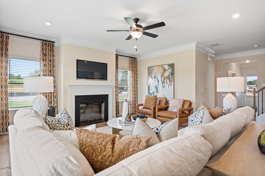 Furnished interior in a model home at Vandiver Creek in South Fulton (Image 44).