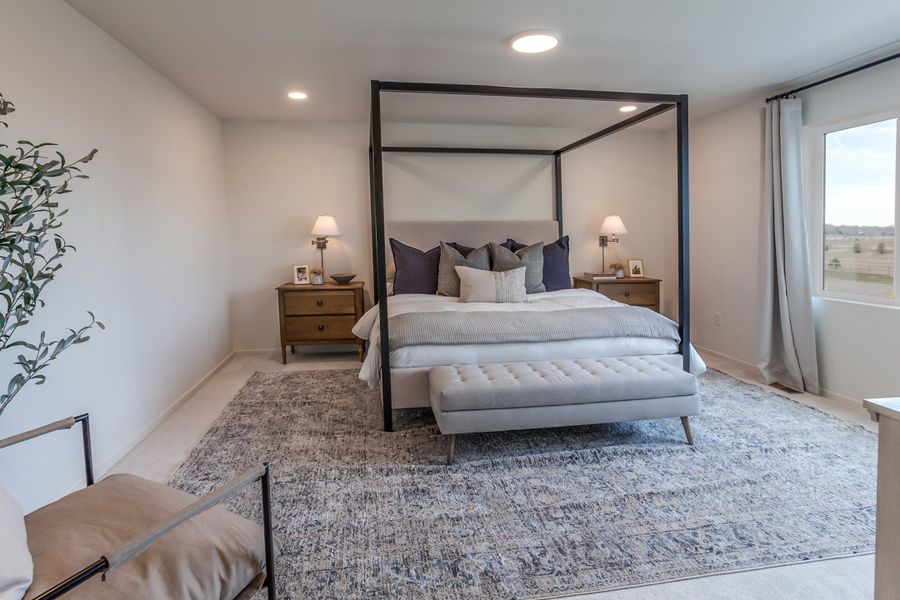 Furnished interior in a model home at Granary Trailblazer Collection - Single Family Homes in Johnstown (Image 36). Furnished interior in a model home at Granary Trailblazer Collection - Single Family Homes in Johnstown (Image 36).