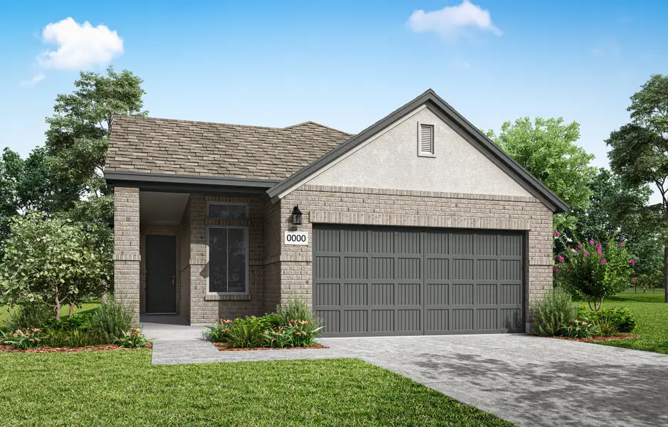 Front exterior of a home in the Flora community, located in Hutto, TX (Image 5).
