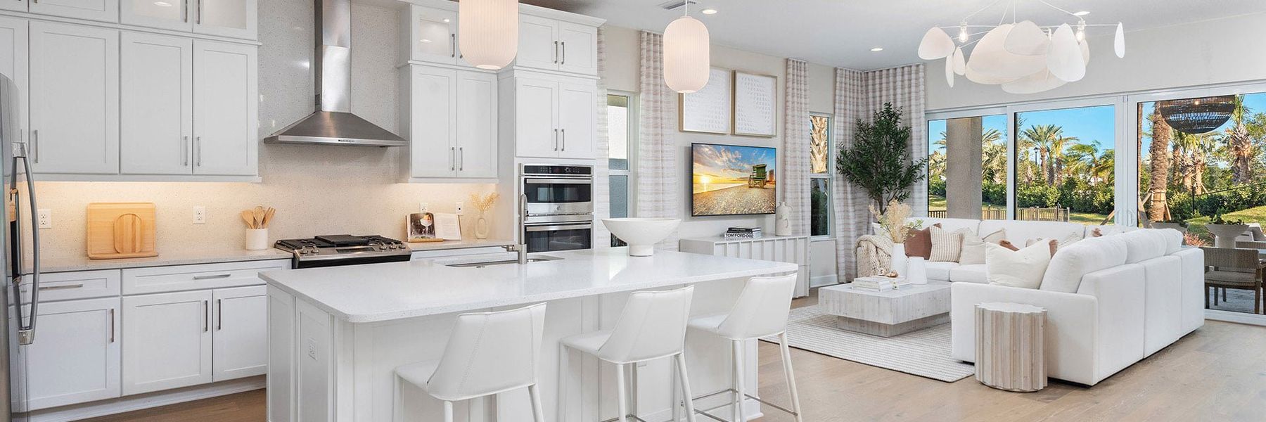 Furnished interior in a model home at Valencia Ridge (55+) in Wesley Chapel (Image 8). Furnished interior in a model home at Valencia Ridge (55+) in Wesley Chapel (Image 8).