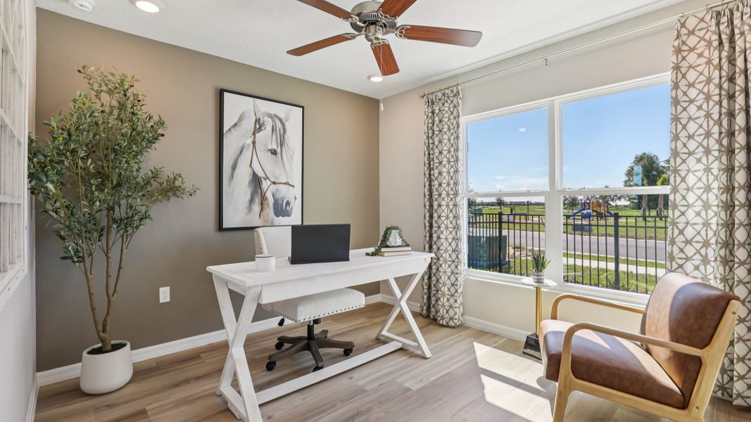Furnished interior in a model home at Triumph South in Wildwood (Image 12). Furnished interior in a model home at Triumph South in Wildwood (Image 12).