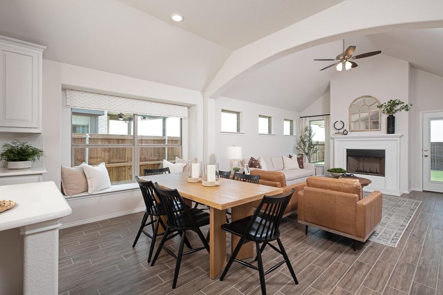 Nook to Family Room | Concept 2186 at Summer Crest in Fort Worth, TX by Landsea Homes