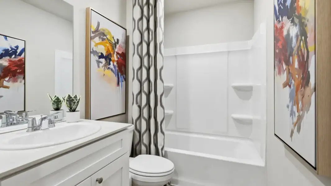 Furnished interior in a model home at Hadley Farms in Godley (Image 19).