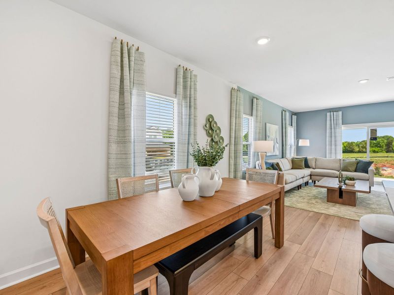 Furnished interior in a model home at Trivium Meadows in Newton (Image 6). Furnished interior in a model home at Trivium Meadows in Newton (Image 6).