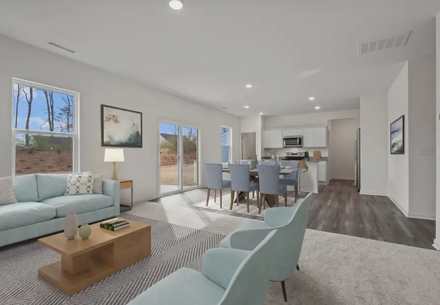 Furnished interior in a model home at Wilson's Walk in Clayton (Image 6).