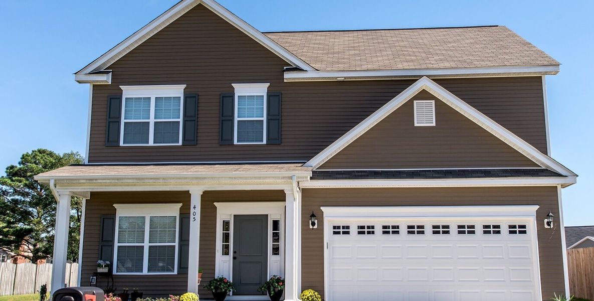 Front exterior of a home in the Davenport Farms community, located in Winterville, NC (Image 7).