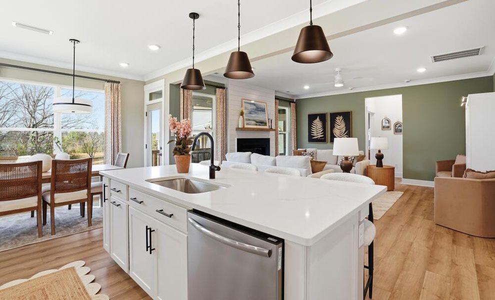 Furnished interior in a model home at Waterford Commons in Rock Hill (Image 30).