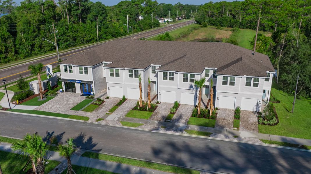 Aerial view of the Egret Creek community in Jacksonville, FL, showing layout and nearby surroundings (Image 1).