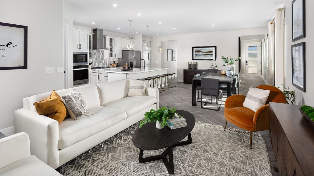 Furnished interior in a model home at Acacia Foothills at Estrella: Acacia Foothills II in Goodyear (Image 3).