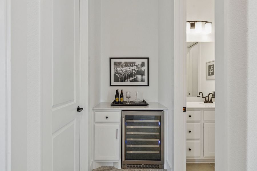 Furnished interior in a model home at Newman Village Townhomes in Frisco (Image 53).