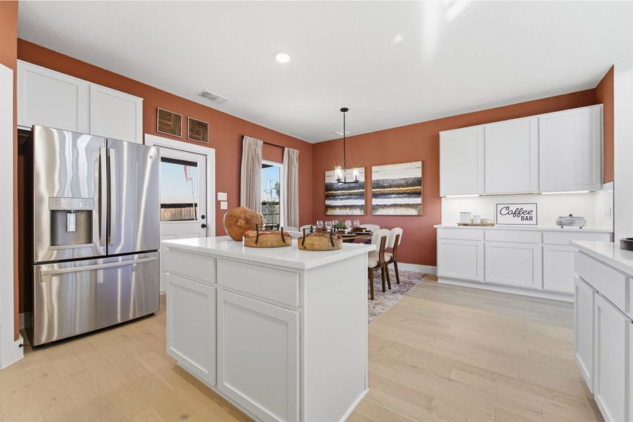 Furnished interior in a model home at Notting Hill in Converse (Image 36).