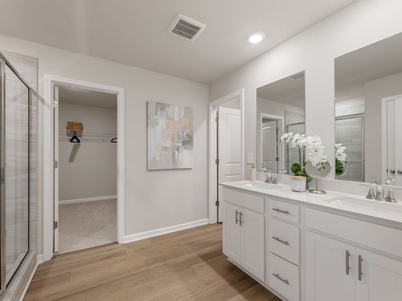 Furnished interior in a model home at Northwoods at Mirror Lake in Villa Rica (Image 13).