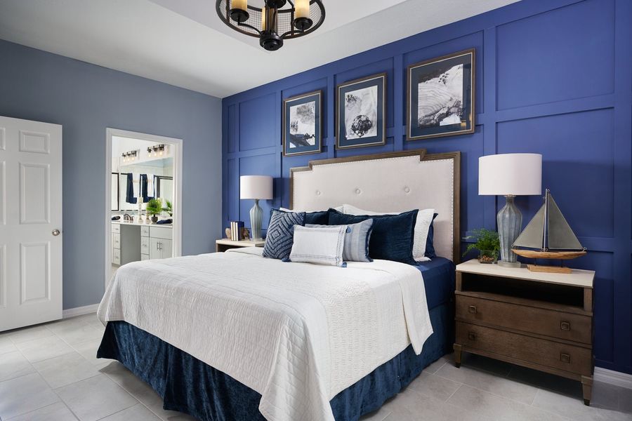 Furnished interior in a model home at Leela Reserve Paired Villas in Tavares (Image 19). Furnished interior in a model home at Leela Reserve Paired Villas in Tavares (Image 19).