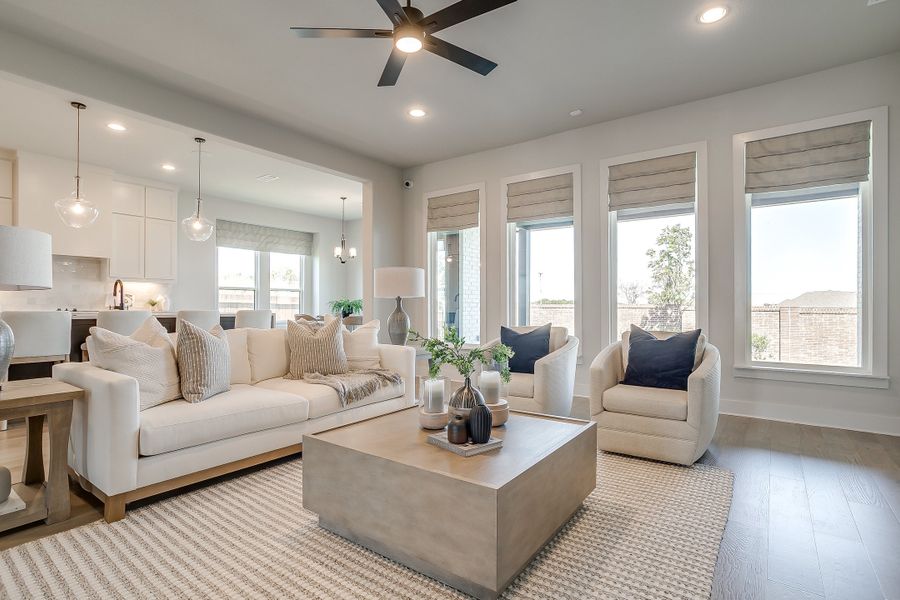 Furnished interior in a model home at Bull Hide Estates in Hewitt (Image 3).